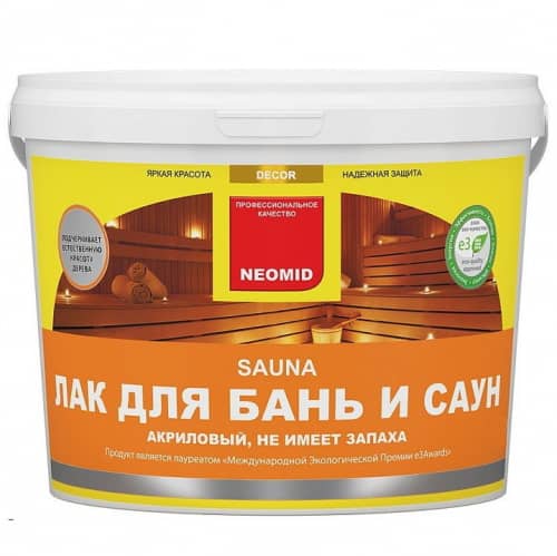 Купить Лак Neomid Sauna акриловый 2,5 л по низкой цене