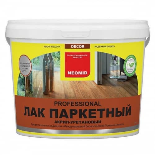 Купить Лак Neomid Parquet акрил-уретановый полуматовый 10 л по низкой цене