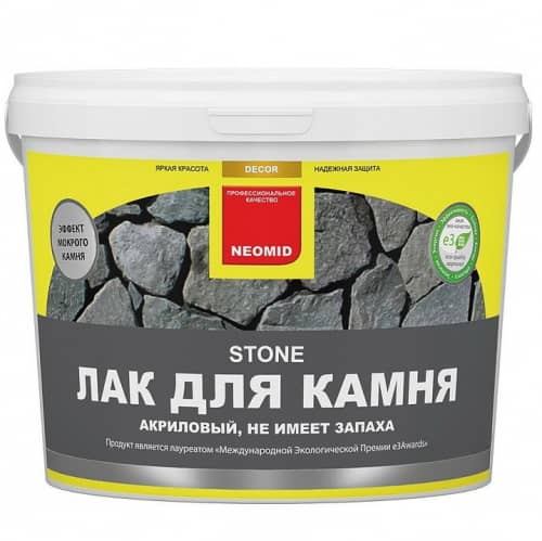 Купить Лак Neomid Stone акриловый с эффектом мокрого камня 2,5 л по низкой цене