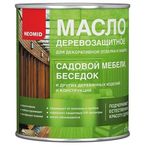 Купить Масло Neomid деревозащитное, для мебели и интерьеров, бесцветное 0,75 л по низкой цене