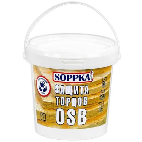 Купить Краска Soppka защитная для торцов OSB 1 кг по низкой цене