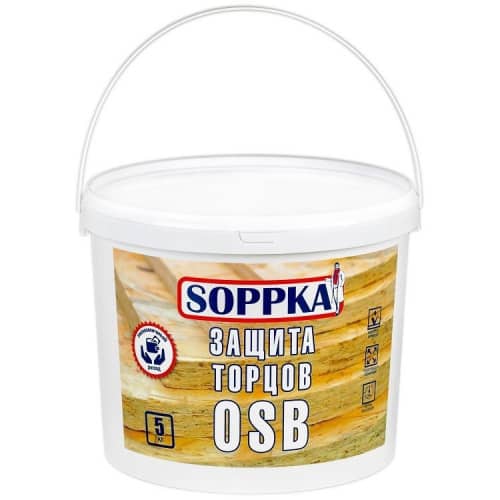 Купить Краска Soppka защитная для торцов OSB 5 кг по низкой цене