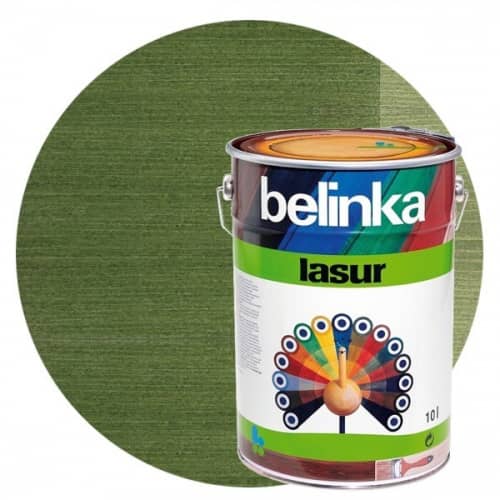 Купить Пропитка Belinka Lasur № 19 для древесины зеленая 10 л по низкой цене