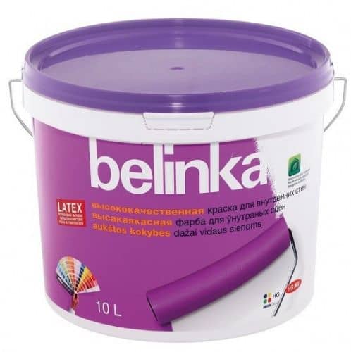 Купить Краска Belinka Latex B1 интерьерная белая 10 л по низкой цене