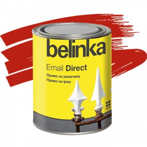 Купить Эмаль Belinka Email Direct антикоррозионная по ржавчине красная 0,75 л по низкой цене