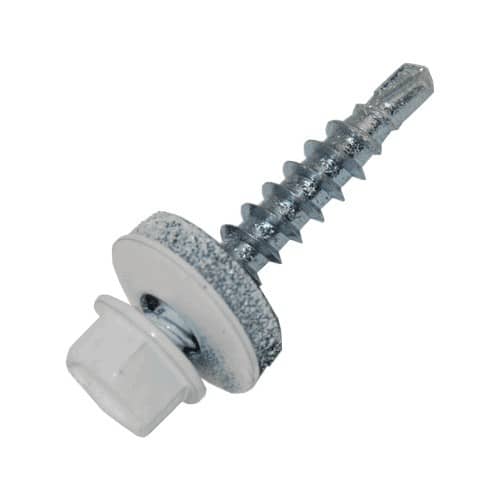 Купить Саморез кровельный белый RAL 9003 5,5x19 мм 250 шт по низкой цене