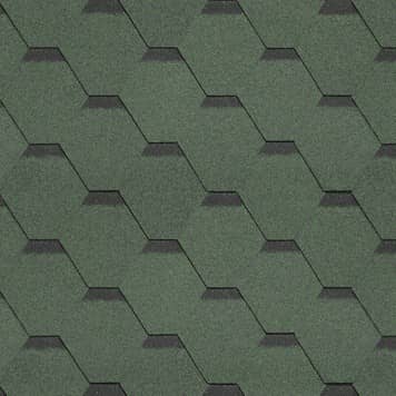 Купить Черепица гибкая Технониколь Shinglas Классик Кадриль Нефрит по низкой цене