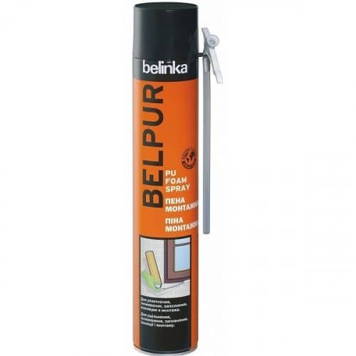 Купить Пена Belinka Belpur PU foam Spray монтажная бытовая 750 мл по низкой цене