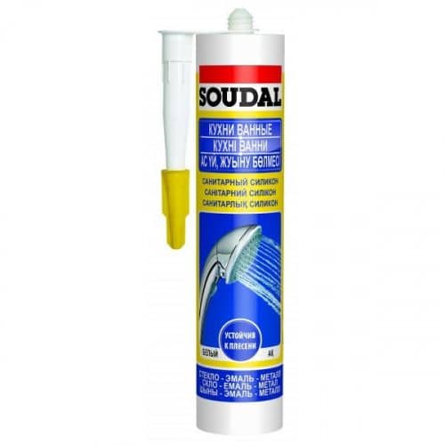 Купить Герметик Soudal силиконовый санитарный прозрачный 300 мл по низкой цене