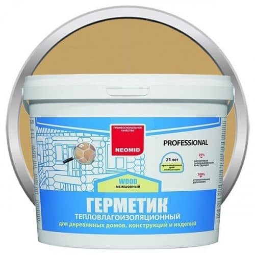 Купить Герметик Neomid Wood Proffesional акриловый межшовный сосна 3 кг по низкой цене