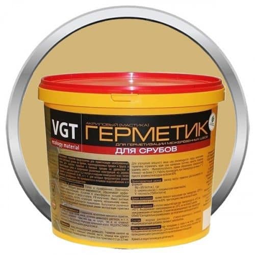 Купить Герметик VGT акриловый для срубов дуб 7 кг по низкой цене