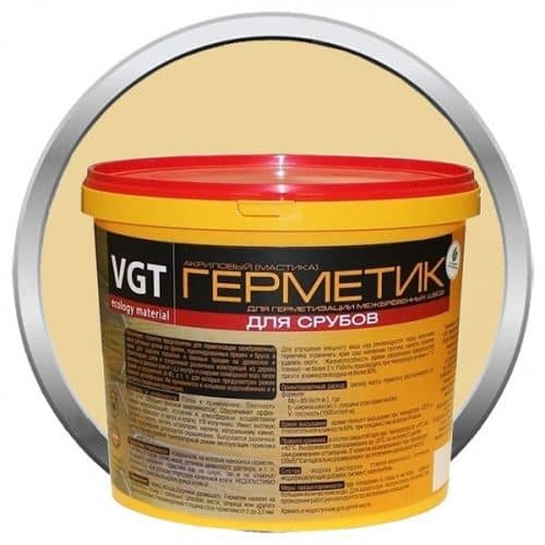 Купить Герметик VGT акриловый для срубов сосна 7 кг по низкой цене