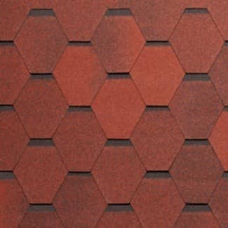 Купить Черепица гибкая Tegola Nordland Нордик красная с отливом по низкой цене