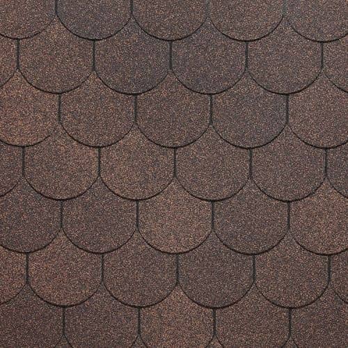 Купить Черепица гибкая Docke PIE Standard Кольчуга коричневая по низкой цене