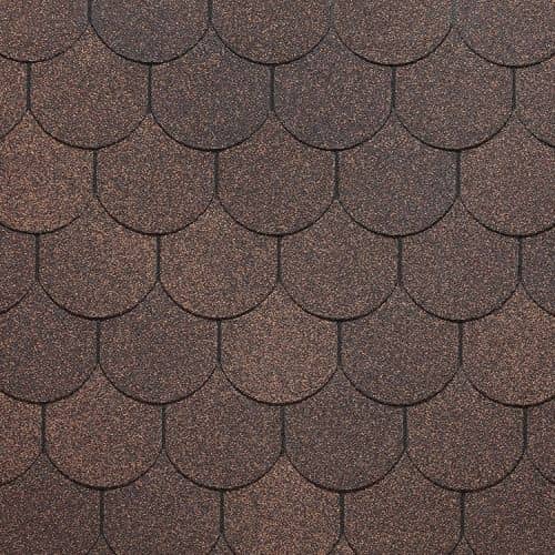 Купить Черепица гибкая Docke PIE Europa Купол коричневая по низкой цене
