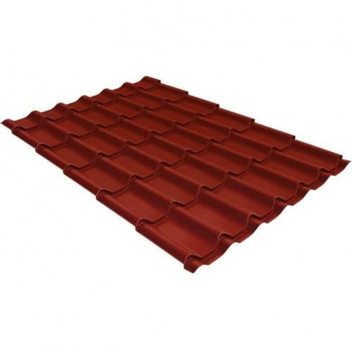 Купить Металлочерепица Grand Line Classic Velur20 Ral 3009 резка 0,5 мм по низкой цене