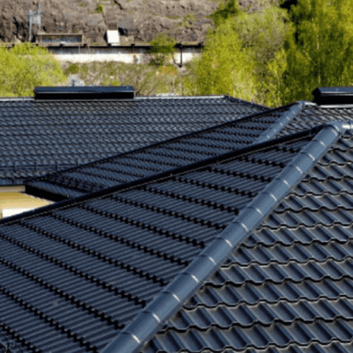 Купить Металлочерепица Grand Line Kvinta Plus Velur20 Ral 9005 резка по низкой цене