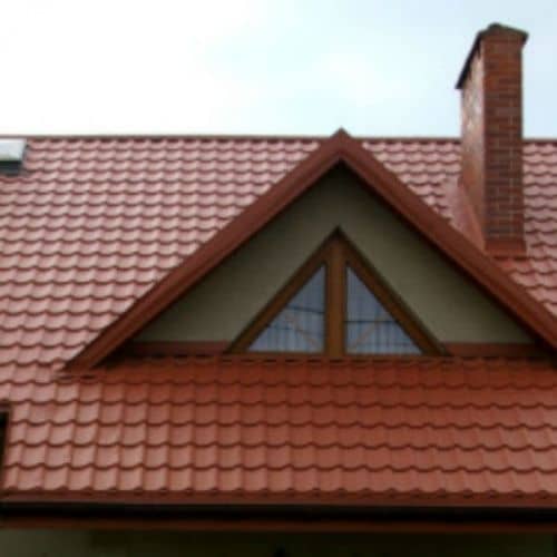 Купить Металлочерепица Grand Line Classic Quarzit Ral 8004 резка 0,5 мм по низкой цене