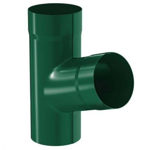 Купить Тройник трубы Aquasystem D125/90 мм RAL 6005 зеленый по низкой цене