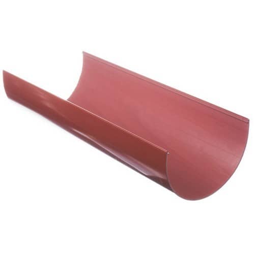 Купить Желоб Docke ПВХ D120/85х3000 мм водосточный RAL 3009 Гранат по низкой цене
