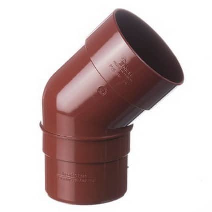Купить Колено трубы Docke ПВХ D120/85 мм угол 45 градусов RAL 3009 Гранат по низкой цене