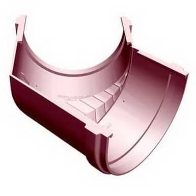 Купить Угол желоба Docke ПВХ D120/85 мм универсальный 135 градусов RAL 3009 Гранат по низкой цене