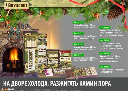 Купить Спички Boyscout Вулкан длительного горения 60 мм 10 шт 61034 по низкой цене
