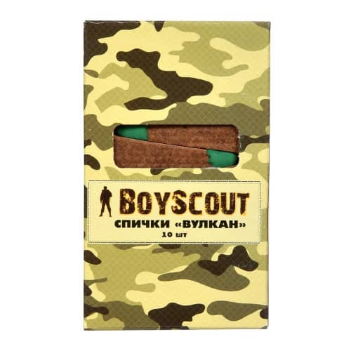 Купить Спички Boyscout Вулкан длительного горения 60 мм 10 шт 61034 по низкой цене
