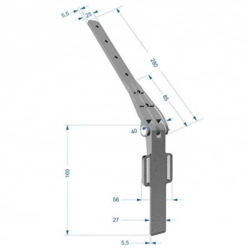 Купить Крепление регулируемое Docke ПВХ Premium 120/85 мм для универсального хомута Пломбир по низкой цене