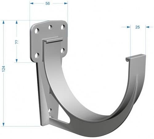 Купить Кронштейн желоба Docke ПВХ Premium D120/85 мм короткий RAL 9003 Пломбир по низкой цене