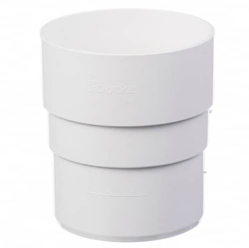 Купить Соединитель трубы Docke ПВХ Premium D120/85 мм RAL 9003 Пломбир по низкой цене