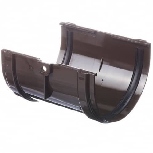 Купить Соединитель желоба Docke ПВХ Premium D120/85 мм с резиновым уплотнителем RAL 8017 Шоколад по низкой цене