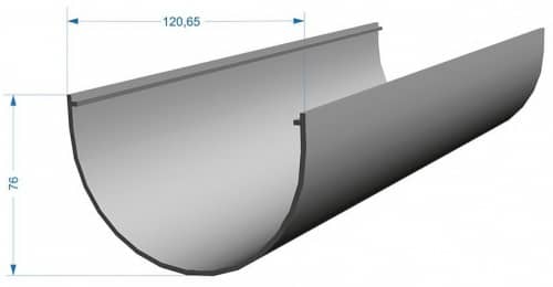 Купить Желоб Docke ПВХ D120/85х3000 мм водосточный RAL 3009 Гранат по низкой цене