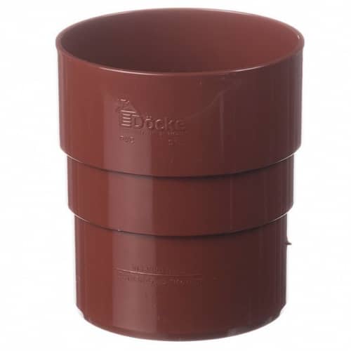 Купить Соединитель трубы Docke ПВХ D120/85 мм RAL 3009 Гранат по низкой цене