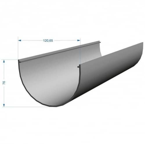 Купить Желоб Docke ПВХ Premium D120/85х3000 мм водосточный графит по низкой цене