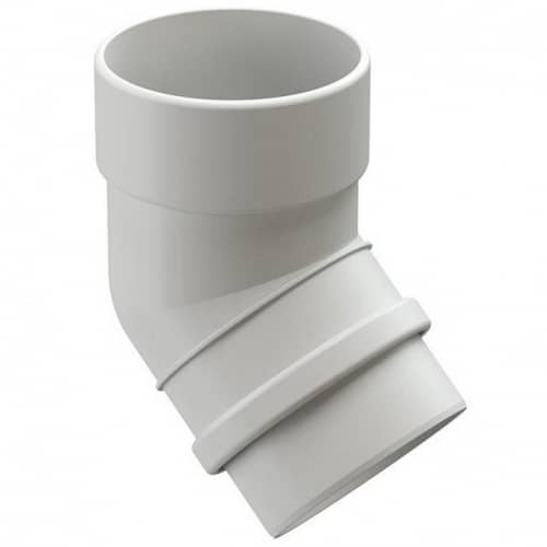 Купить Колено трубы Docke ПВХ Lux D141/100 мм угол 45 градусов Пломбир по низкой цене