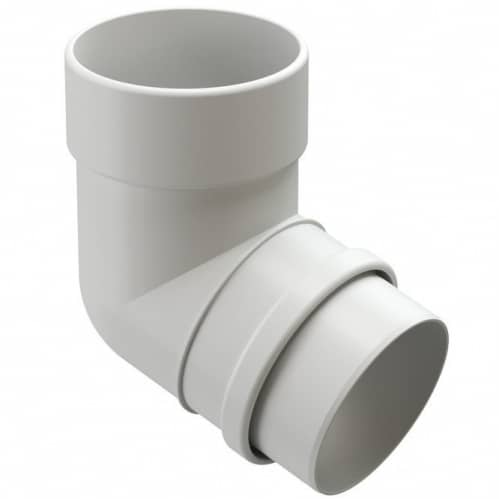 Купить Колено трубы Docke ПВХ Lux D141/100 мм угол 72 градуса Пломбир по низкой цене