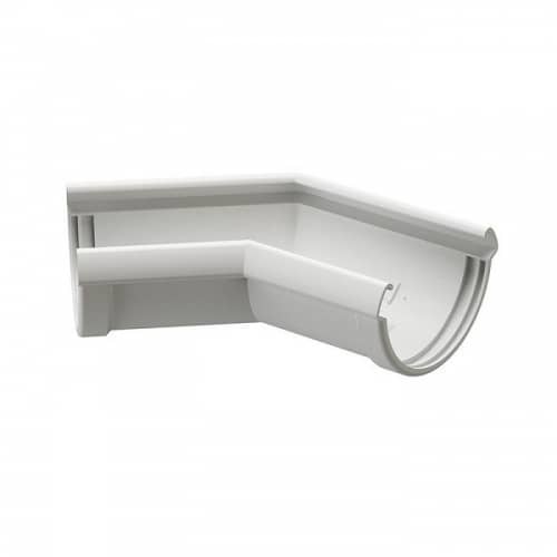 Купить Угол желоба Docke Lux ПВХ D141/100 мм универсальный 135 градусов пломбир по низкой цене