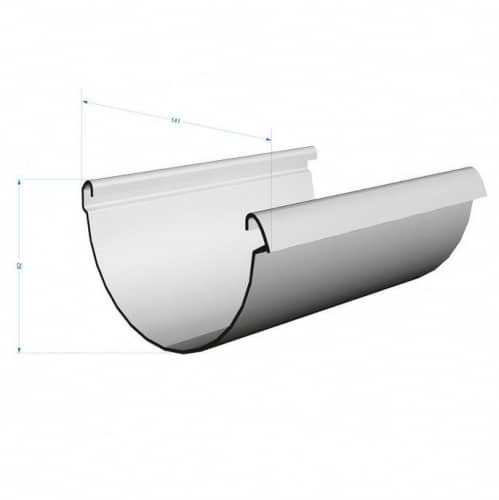Купить Желоб Docke ПВХ Lux D141/100х3000 мм водосточный Шоколад по низкой цене