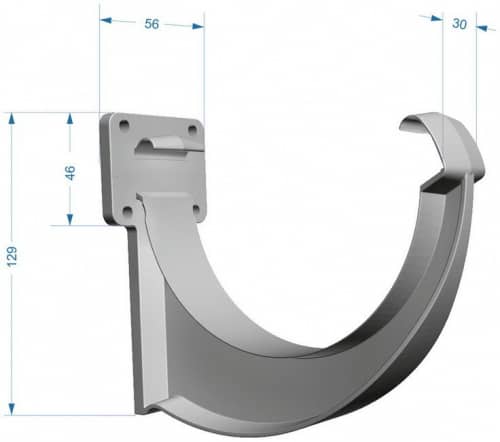 Купить Кронштейн желоба Docke ПВХ Lux D141/100 мм короткий Шоколад по низкой цене