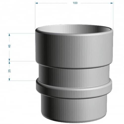 Купить Соединитель трубы Docke ПВХ Lux D141/100 мм Шоколад по низкой цене