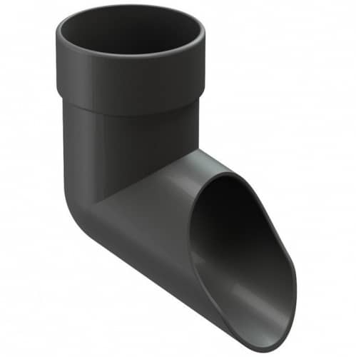 Купить Отвод трубы Docke ПВХ Lux D141/100 мм графит по низкой цене