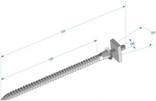 Купить Шип для хомута Docke ПВХ D120/85 мм металлический с гайкой по низкой цене