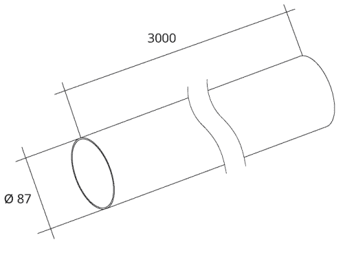 Купить Труба Grand Line ПВХ водосточная D120/87х3000 мм коричневая по низкой цене