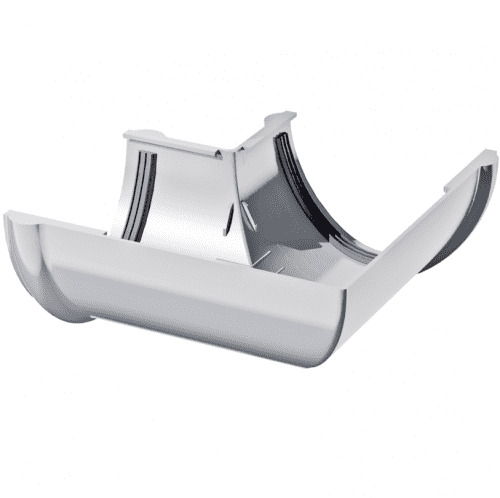 Купить Угол желоба Технониколь ПВХ D125/82 мм 90 градусов универсальный белый по низкой цене