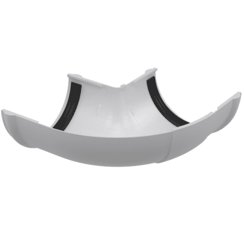 Купить Угол желоба Технониколь ПВХ D125/82 мм регулируемый 90-150 градусов белый по низкой цене