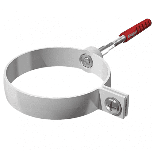 Купить Хомут трубы Технониколь ПВХ универсальный 180 мм белый по низкой цене