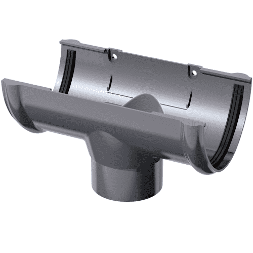 Купить Воронка желоба Технониколь ПВХ D125/82 мм серая по низкой цене