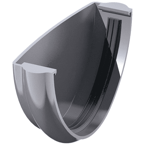 Купить Заглушка желоба Технониколь ПВХ D125/82 мм серая по низкой цене