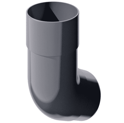 Купить Колено трубы Технониколь ПВХ D125/82 мм угол 135 градусов серое по низкой цене